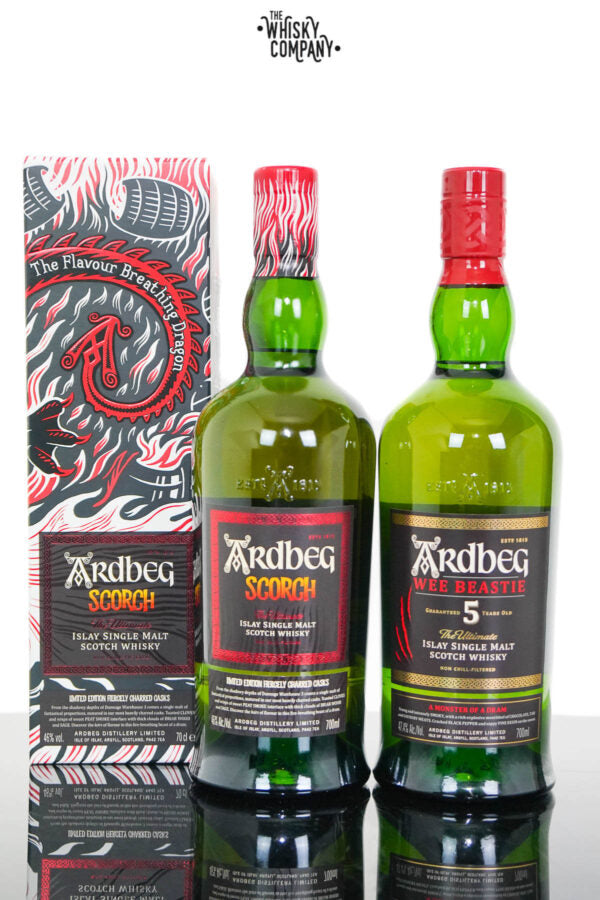 Ardbeg Scorch & Ardbeg Wee Beastie Islay Single Malt Scotch Whisky – Ardbeg Day Release 2021 (2 x 700ml)